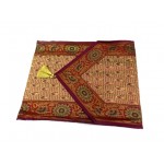 Indian Silk Table Runner with 6 Placemats & 6 Coaster in Maroon Color Size 16x62